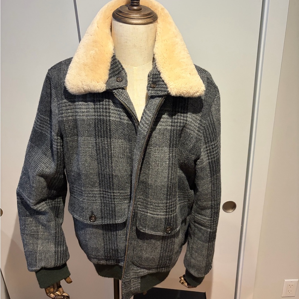 $998 Todd Snyder Golden Bear Harris Tweed Jacket XXL 100% Wool MiUSA bomber